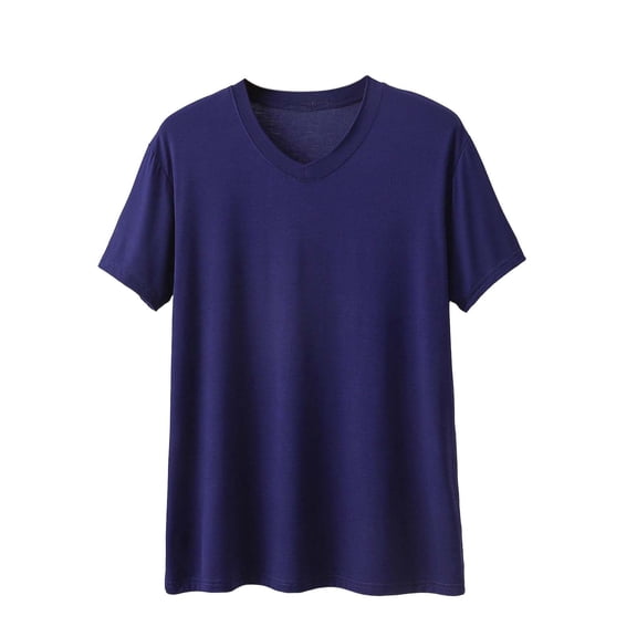LIaqionyy Big and Tall Short Sleeve for Men's Pajama Shirt Casual Loose Lounge Comfortable Summer Sleepwear L-5XL