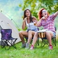 thumbnail image 6 of 600D Oxford Camping Chair Portable Foldable Chair Supports 220 lbs for Picnic Fishing Backpacking Psychedelic Purple Rose, 6 of 8