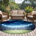 thumbnail image 4 of Large Round Rug 8Ft Washable Non-Slip, Rugby Circle Area Rugs for Living Room Bedroom, Modern Sport Blue Green Landscape Indoor Floor Mats Carpet Runner for Home Decor, 4 of 8
