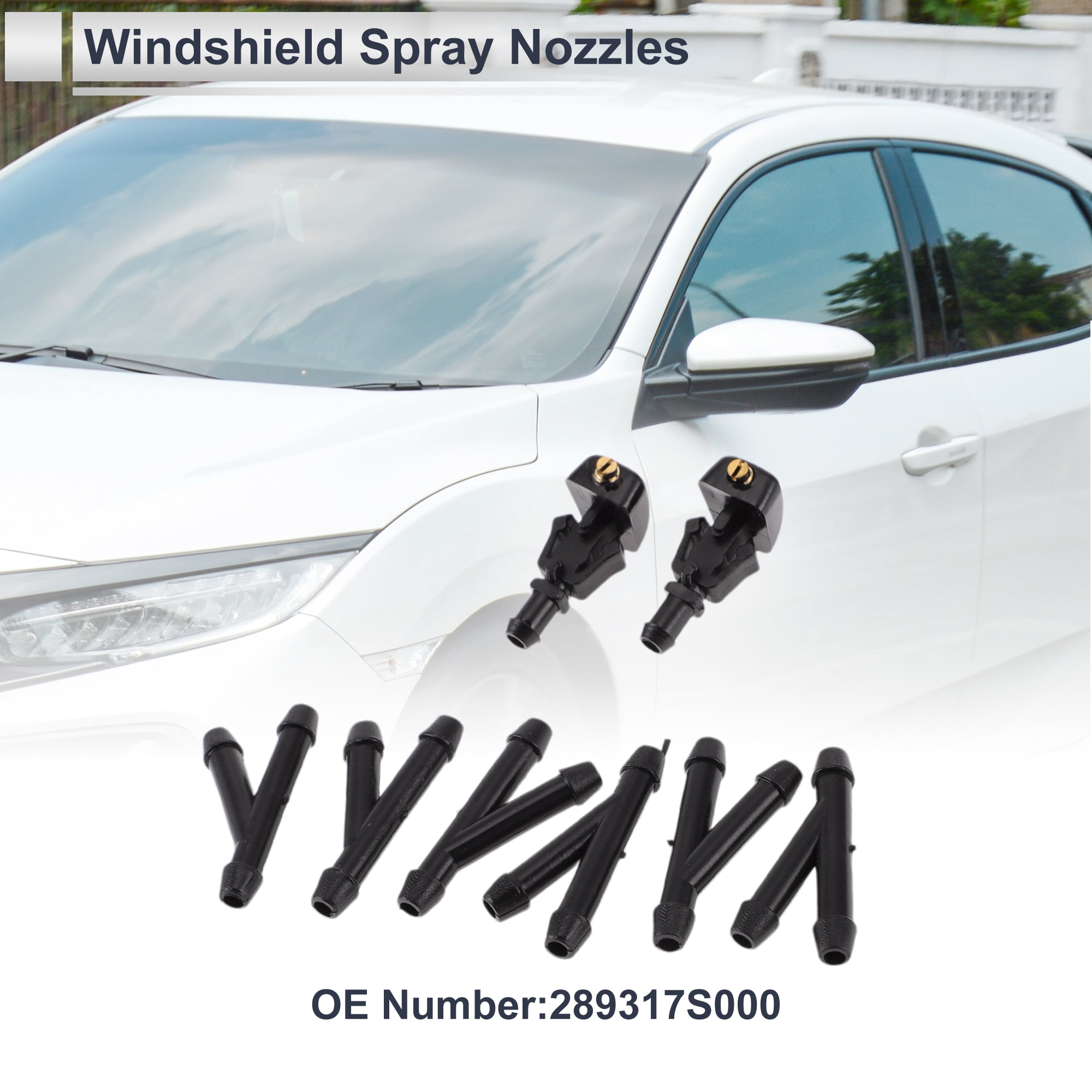 Unique Bargains Windshield Washer Nozzle for Nissan Armada 2005-2015 with Hose Connector