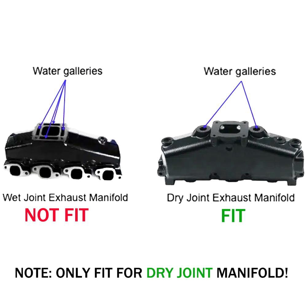 Panlongic Marine Dry Joint Exhaust Manifold For MerCruiser 2002 And Newer 5.0 5.7 6.2 V8