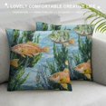 thumbnail image 3 of BCIIG Fish Seaweed Corals Graphic Decorative Cushion Throw Pillow Cover Home Couch Living Room Sofa Pillowcase Short Plush 1PC 12x12in, 3 of 5