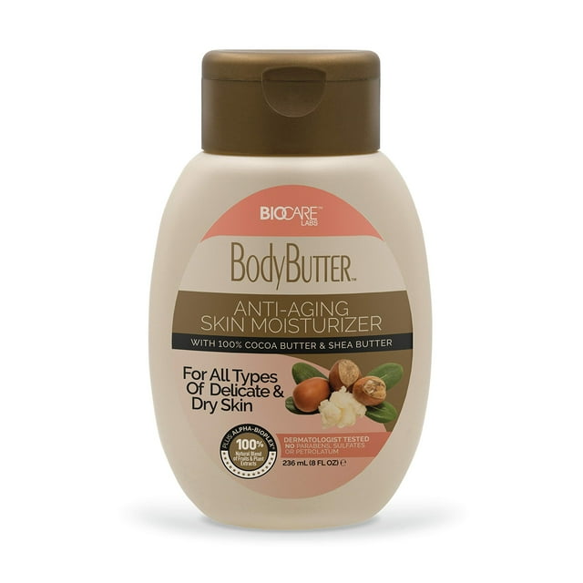Manteca Corporal Biocare Con Manteca De Cacao Y Manteca De Karité, 8 Onzas Líquidas