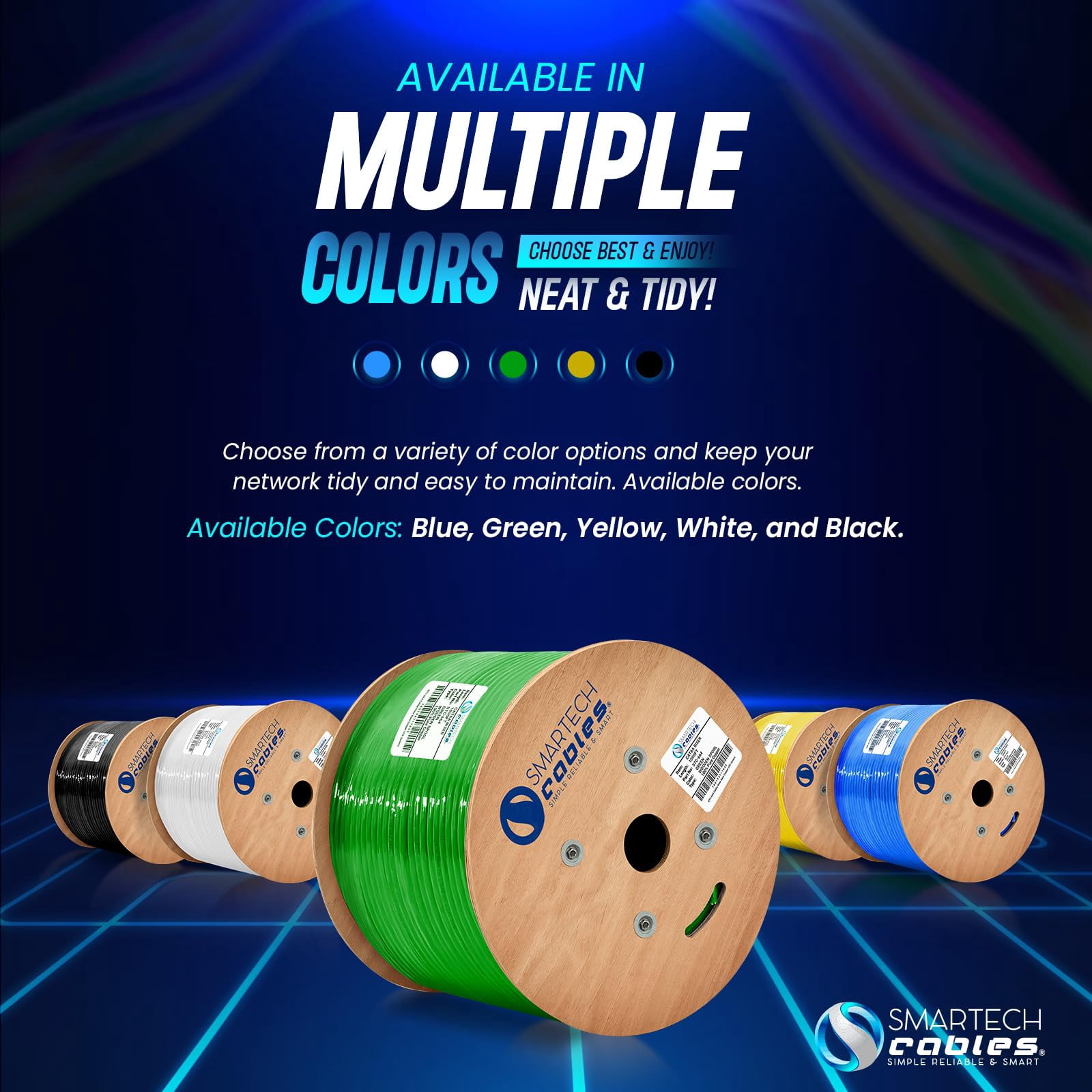 Cat6A Riser Cable 1000ft – 100% Solid Bare Copper, 23AWG UTP, 750MHz, Bulk Ethernet Cable, Green