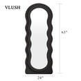 thumbnail image 6 of Vlush Wavy Full Length Mirror, Freestanding Floor Mirror with Stand, 63"x24" Wall Mounted Mirror for Bedroom (Black), 6 of 6