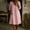Pink, variant on Odbmxy Modest Midi Dresses for Women Long Sleeve Fall Cotton Linen Tent V-Neck Dress Women Shift Holiday Tunic