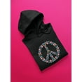 thumbnail image 3 of Floral Peace Sign. Hoodie Women -SPIdeals Designs, Female Large, 3 of 4