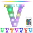 thumbnail image 2 of LSLJS Colorful Marquee Letter Lights,8.9 inch Chriastmas Decorations LED Light with Remote Control, Battery Operated/USB Glowing Alphabet Letter Night Lamp for Party Bar Outdoor Holiday Ornaments, 2 of 6