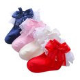 thumbnail image 2 of Travelwant 4Pairs Toddler Lace Socks Baby Ruffles Socks Comfortable Baby Girls Lace Socks Infant Newborn Lace Socks, 2 of 7