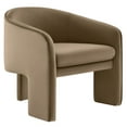 thumbnail image 5 of Modway Greer Performance Velvet Upholstered Accent Armchair in Taupe, 5 of 9