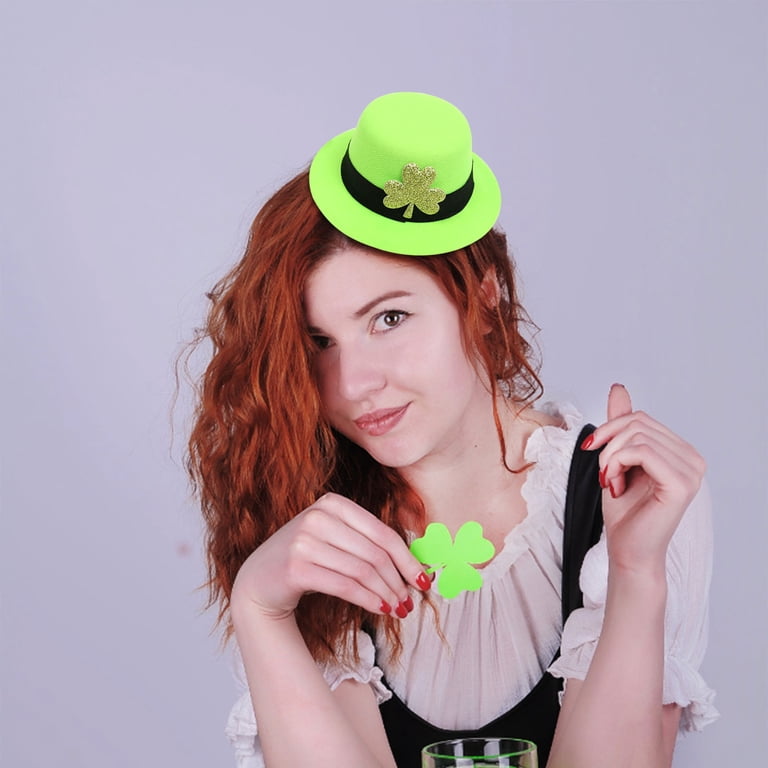 St Patricks Day Green Top Hat,Hat Hair Clips, St. Patricks  display picture 1