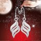 thumbnail image 4 of Pendientes colgantes KAIYANG de plata de ley 925 en forma de hojas onduladas, 4 of 4