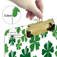 thumbnail image 3 of 12.5" x 9" Acrylic Clipboard with Silver Metal Clip Office and Classroom Essential Shamrock Pattern, 3 of 7