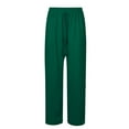 thumbnail image 4 of Baqcunre Wide Leg Pants Woman,Women's Wide Leg Linen Elastic High Waist Tie Side Split Pants,Women'S Pants,Pants For Women,Womens Fashion,Womens Clothes,Green,XXXL, 4 of 5