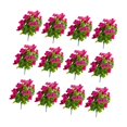 thumbnail image 4 of 12 piezas flores artificiales realistas realistas románticas elegantes flores de seda elegantes flores falsas para l porche del jardín de Rosa rojo, 4 of 9
