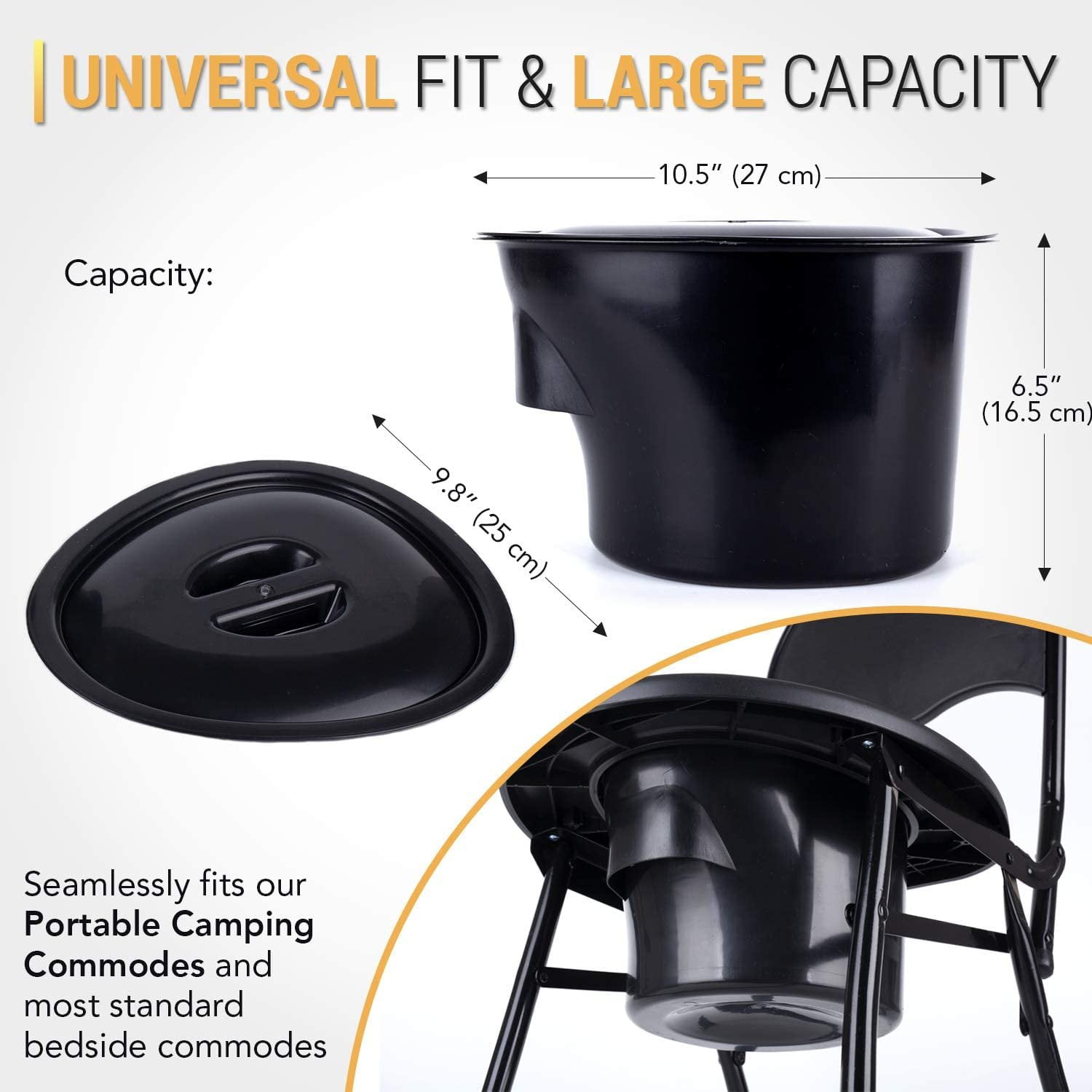 Bedside Commode Bucket Toilet Commode Replacement Bucket With Lid Cover Walmart Com Walmart Com