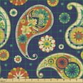 thumbnail image 2 of Paisley Sofa Upholstery Fabric by the Yard, Colorful Illustration Floral Ornament Continuous, Decorative Fabric for DIY and Home Accents, Multicolor by Ambesonne, 2 of 5