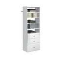 thumbnail image 2 of Easy Track Premium Tower Closet Storage Organizer with Shelves & Drawers, White, 2 of 2