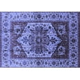 thumbnail image 1 of Ahgly Company Machine Washable Indoor Rectangle Oriental Blue Industrial Area Rugs, 3' x 5', 1 of 4