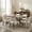 Beige, variant on VKNOW Upholstered Dining Chairs with Solid Wood Frame, Padded Seat & Curved Back, Chenille Accent Chairs for Dining Room, Kitchen, Living Room, Green, Set of 4