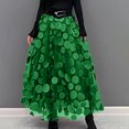 thumbnail image 2 of Vintage A Line Skirt Half Length Skirt Women's 3D Polka Dotted Yarn Skirt High Waist GN1 L, 2 of 4