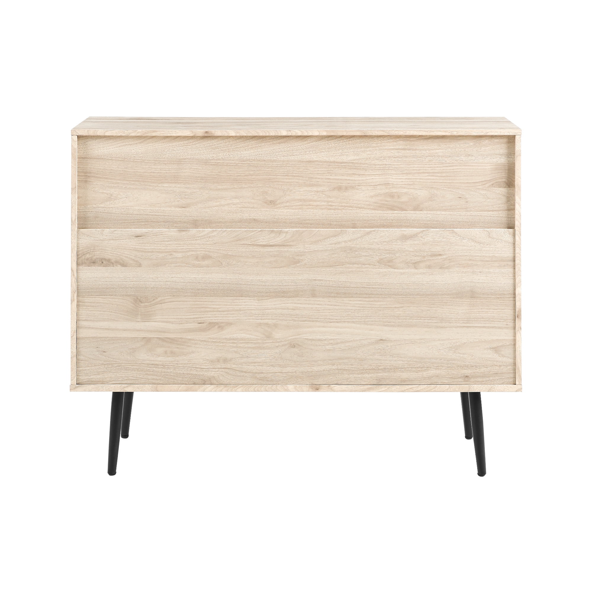 Walker Edison Modern Asymmetric 5 Drawer Wood Dresser, Birch