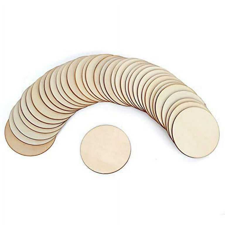  36 Pcs Unfinished Wood Coasters 4 Square and Round