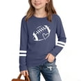thumbnail image 3 of Babcutegg Boys and Girls Long Sleeve Printed T-Shirt – Casual Round Neck Cotton Top with Rugby-Inspired Graphic Design for Everyday Wear Navy Size 9-10, 3 of 7