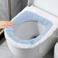 thumbnail image 3 of Warm Toilet Seat Cover, Household Universal Toilet Seat Thickened With Handle Winter Toilet Ring Washable Sets Wear Knitted Toilet Seat Up to 65% off, 3 of 7