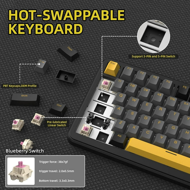 【定価10000円】ZIYOU LANG×ATTACK SHARK X85PRO Amazon | ZIYOU LANG×ATTACK SHARK X85PRO ゲーミングキーボード 3