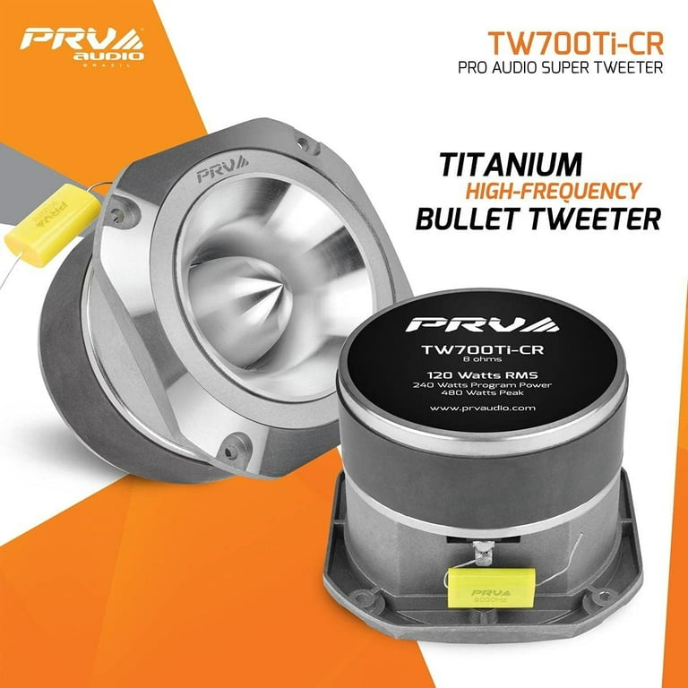 PRV TW 700Ti-CRスーパーツイーターペア PRV Audio Pro Super Tweeter, 120 Watts RMS, 8 Ohm, TW700Ti-CR