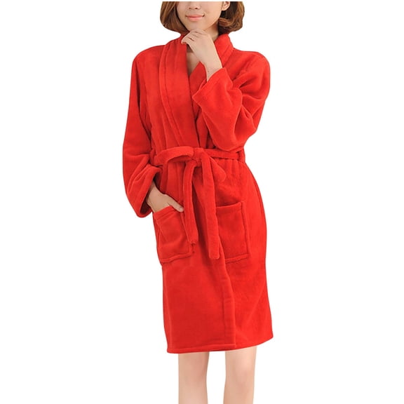 Robes for Men Women Fluffy Fuzzy Short Robe Waist Tie Fuzzy Bathrobe with Pockets Unisex Plush Fleece Cozy Warm Bathrobe