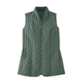 thumbnail image 5 of Woman Within Plus Size Zip-Front Quilted Vest Long Lightweight Gilet, 5 of 6