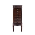 thumbnail image 4 of Linon Joelle Jewelry Armoire with Gold Drawer Pulls and Plush Black Lining, Brown, 4 of 13