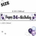 thumbnail image 3 of Happy 34th Birthday Decorations,34th Purple Balloon Large Birthday Hanging Banner Sign,34 Years Old Bday Party Supplies., 3 of 10