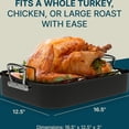 thumbnail image 6 of Gibson Home French Roaster 2 Piece Carbon Steel Turkey Chicken w/ Roast Rack, 6 of 13