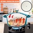 thumbnail image 4 of Juego de utensilios de cocina de hierro fundido esmaltado antiadherente QuliMetal, 7 ollas y sartenes con tapa, sartén, cacerola, horno holandés saludable para hornear pan de masa madre, apto para hor, 4 of 5