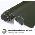 thumbnail image 2 of EMINTA Office Desk Pad Mouse Mat, 2019 Sewing Ultra Thin Waterproof Desk Blotter Protector, Extended PU Leather Desk Writing Mat for Office/Home (Dark Green/Gray, 31.5" x 15.7"), 2 of 9