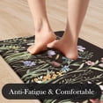 thumbnail image 2 of Anti Fatigue Mats for Kitchen Floor 17"x47"+17"x29", Farmhouse Floral Kitchen Rugs Sets of 2, Cushioned Kitchen Floor Mats, Non Slip Standing Mat for Sink, Laundry, Office, Desk Black, 2 of 8