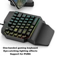 thumbnail image 4 of One-Handed Keyboard, Anti-slip Design No Delay Keyboard For PUBG, USB Wired Black For Internet Cafe Gamer Home, 4 of 8