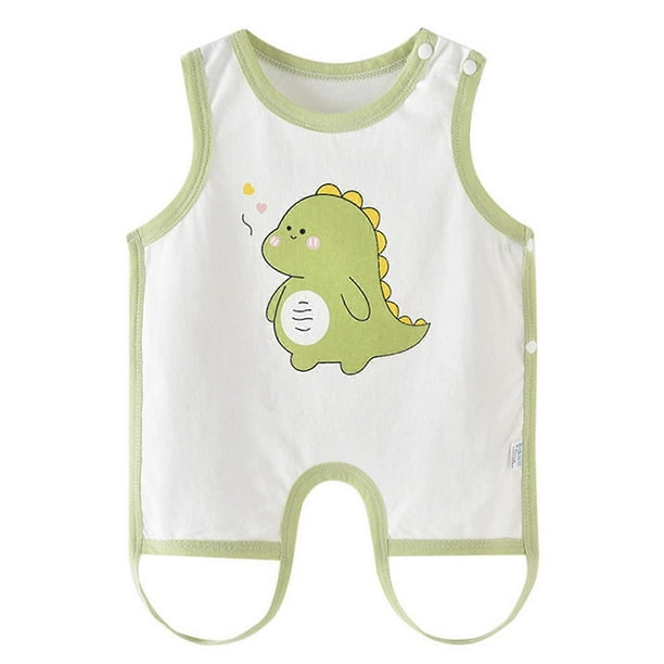 Coverall Baby Feeding Bib Sleeveless Fouling Cotton Comfortable Baby Coverall Bib for Home Size 100