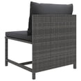 thumbnail image 4 of vidaXL 8 Piece Garden Lounge Set with Cushions Poly Rattan Grey, 4 of 5