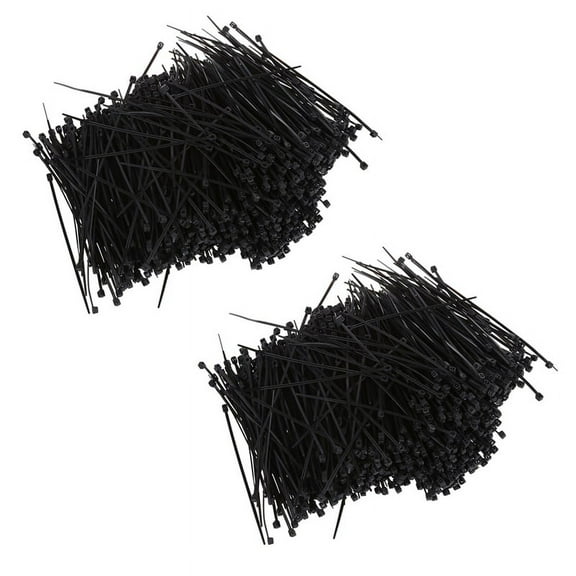 2000 Pcs Black nylon Cable Zip Tie Fasten Wrap 95mm x 2mm,2000( +/-2%) x Cable Tie,black