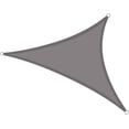 thumbnail image 1 of Vela de sombra triangular de 5 x 5 x 5 m, resistente al agua y a los rayos UV, apta para jardín, terraza, balcón, gris, 1 of 5