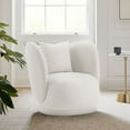 thumbnail image 2 of Manhattan Comfort Siri Accent Chair with Solid Wood Frame in Cream, 2 of 11
