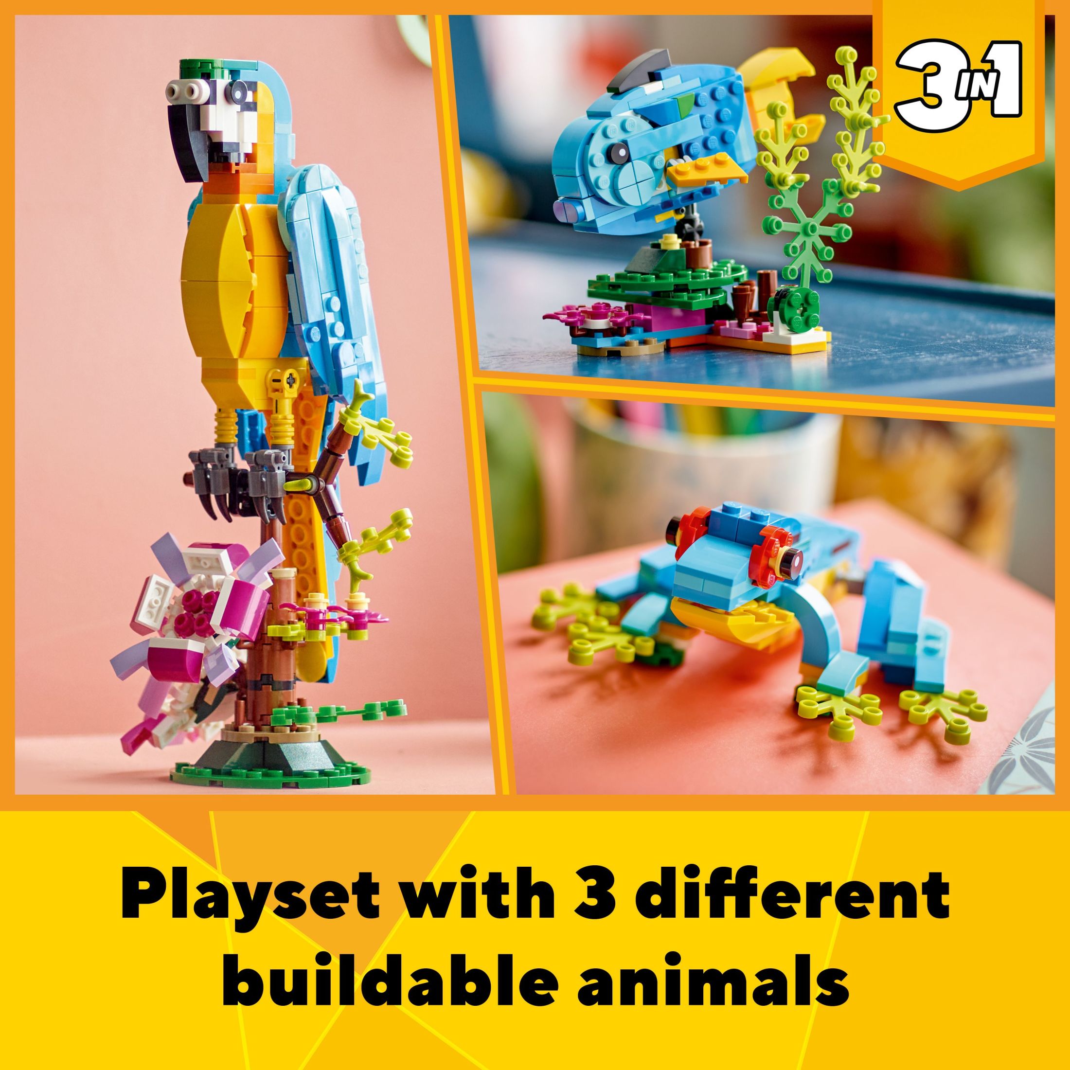 LEGO Creator 3 in 1 Exotic Parrot Animal Figures photo 3