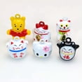 thumbnail image 2 of U8MO 10 Jingle Bells Charms Dog Cat Pet Pendants Brass Base ornament Style For Choice-Snowman 23X18mm, 2 of 8