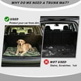thumbnail image 4 of COEQINE Car Cargo Mat Heavy Duty Rear Trunk Liner Machine Washable Dog Cargo Protector Universal Size Protective Mat for SUV, Sedan, Truck, Camo Camouflage Green Black, 4 of 7