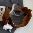 thumbnail image 2 of Bolso Gamuza Con Forma Media para Mujer Correa Ajustable Hobo (marrón), 2 of 7