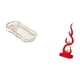 thumbnail image 5 of Bandeja moderna abstracta con forma de escultura de fuego para servir alimentos, ideal para tocador de baño, frutería, cafetería, desayuno, almacenami, 5 of 8